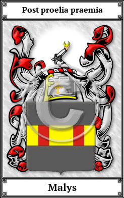 Malys Family Crest Download (JPG)  Book Plated - 150 DPI