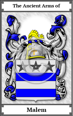 Malem Family Crest Download (JPG)  Book Plated - 150 DPI