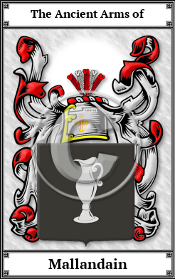 Mallandain Family Crest Download (JPG) Book Plated - 600 DPI