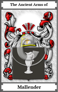 Mallender Family Crest Download (JPG) Book Plated - 600 DPI