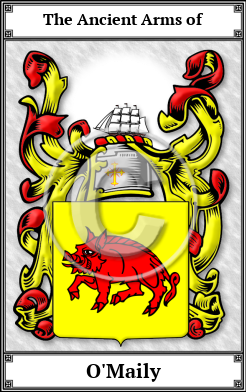 O'Maily Family Crest Download (JPG)  Book Plated - 150 DPI