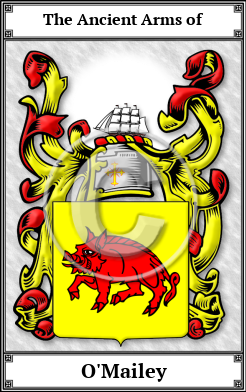 O'Mailey Family Crest Download (JPG)  Book Plated - 150 DPI