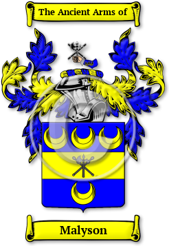 Malyson Family Crest Download (jpg) Legacy Series - 150 DPI