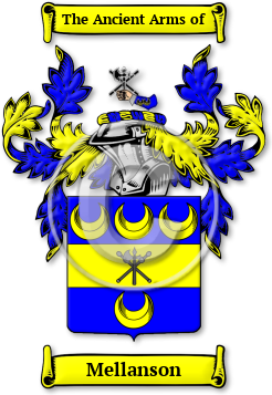 Mellanson Family Crest Download (jpg) Legacy Series - 150 DPI