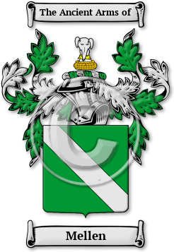 Mellen Family Crest Download (jpg) Legacy Series - 150 DPI