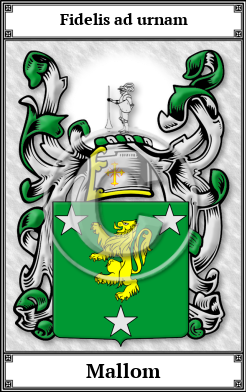 Mallom Family Crest Download (JPG)  Book Plated - 150 DPI