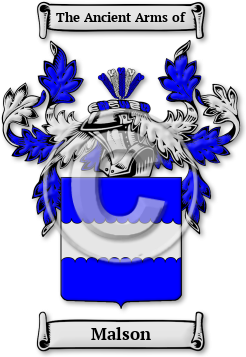 Malson Family Crest Download (jpg) Legacy Series - 150 DPI