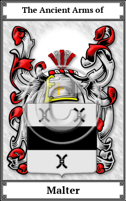 Malter Family Crest Download (JPG) Book Plated - 600 DPI