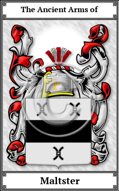 Maltster Family Crest Download (JPG) Book Plated - 600 DPI