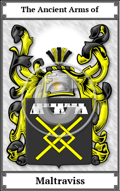 Maltraviss Family Crest Download (JPG)  Book Plated - 150 DPI