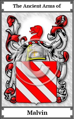 Malvin Family Crest Download (JPG)  Book Plated - 150 DPI