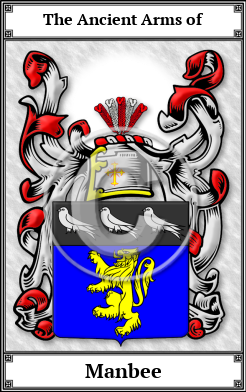 Manbee Family Crest Download (JPG)  Book Plated - 150 DPI