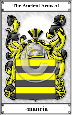 -mancia Family Crest Download (JPG)  Book Plated - 150 DPI