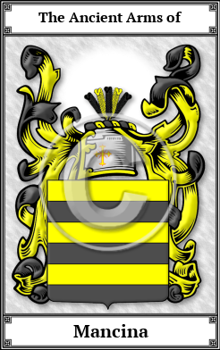 Mancina Family Crest Download (JPG) Book Plated - 600 DPI
