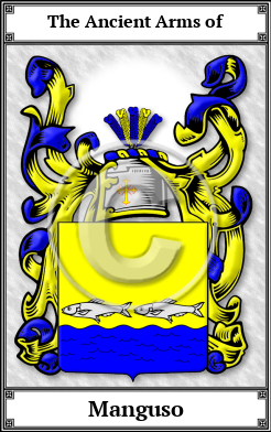 Manguso Family Crest Download (JPG)  Book Plated - 150 DPI