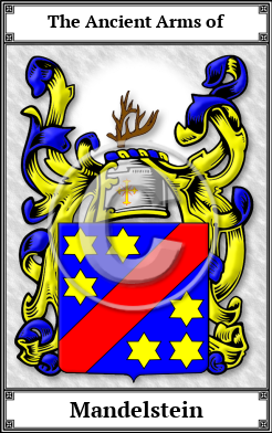 Mandelstein Family Crest Download (JPG)  Book Plated - 150 DPI