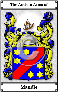 Mandle Family Crest Download (JPG)  Book Plated - 150 DPI