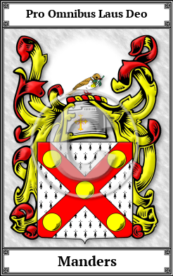 Manders Family Crest Download (JPG)  Book Plated - 150 DPI
