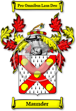 Maunder Family Crest Download (jpg) Legacy Series - 150 DPI