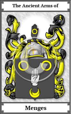 Menges Family Crest Download (JPG) Book Plated - 600 DPI