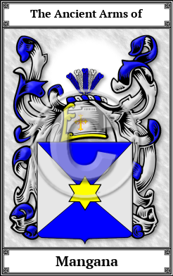 Mangana Family Crest Download (JPG)  Book Plated - 150 DPI