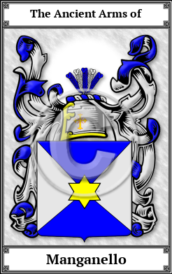 Manganello Family Crest Download (JPG) Book Plated - 600 DPI