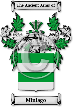 Miniago Family Crest Download (jpg) Legacy Series - 150 DPI