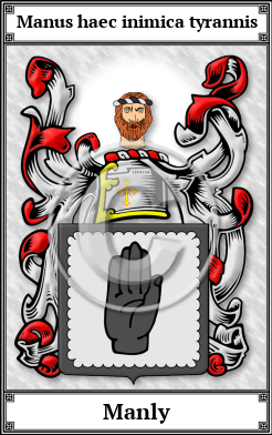 Manly Family Crest Download (JPG)  Book Plated - 150 DPI