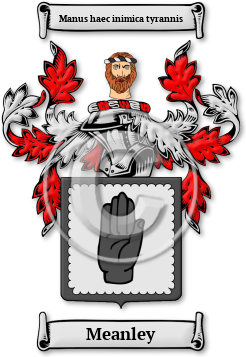 Meanley Family Crest Download (jpg) Legacy Series - 150 DPI