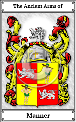 Manner Family Crest Download (JPG) Book Plated - 300 DPI