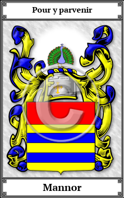 Mannor Family Crest Download (JPG)  Book Plated - 150 DPI