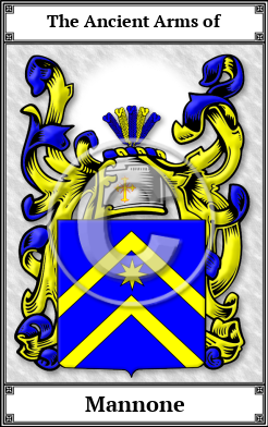 Mannone Family Crest Download (JPG) Book Plated - 600 DPI