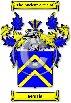 Monis Family Crest Download (jpg) Legacy Series - 150 DPI