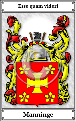 Manninge Family Crest Download (JPG) Book Plated - 600 DPI