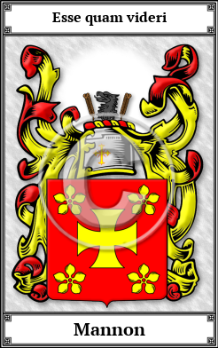 Mannon Family Crest Download (JPG)  Book Plated - 150 DPI