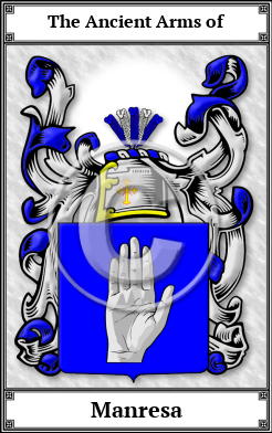 Manresa Family Crest Download (JPG) Book Plated - 600 DPI