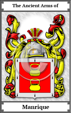 Manrique Family Crest Download (JPG)  Book Plated - 150 DPI