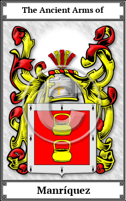 Manríquez Family Crest Download (JPG)  Book Plated - 150 DPI