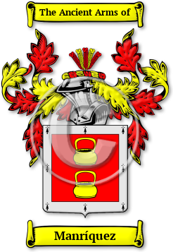 Manríquez Family Crest Download (jpg) Legacy Series - 150 DPI