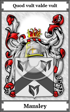 Mansley Family Crest Download (JPG)  Book Plated - 150 DPI