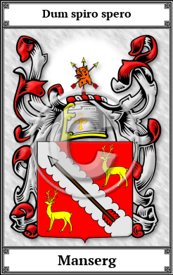 Manserg Family Crest Download (JPG)  Book Plated - 150 DPI