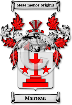 Manteau Family Crest Download (jpg) Legacy Series - 150 DPI