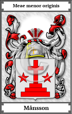 Månsson Family Crest Download (JPG)  Book Plated - 150 DPI