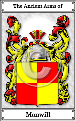Manwill Family Crest Download (JPG)  Book Plated - 150 DPI
