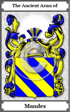 Mandes Family Crest Download (JPG) Book Plated - 600 DPI