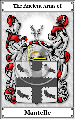 Mantelle Family Crest Download (JPG)  Book Plated - 150 DPI