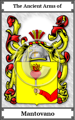 Mantovano Family Crest Download (JPG) Book Plated - 600 DPI