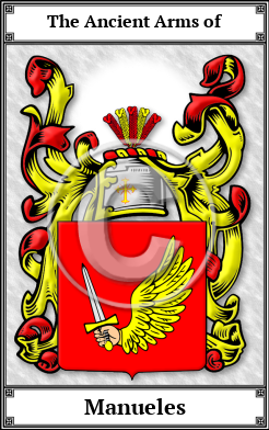 Manueles Family Crest Download (JPG)  Book Plated - 150 DPI