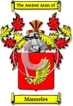 Manueles Family Crest Download (jpg) Legacy Series - 150 DPI