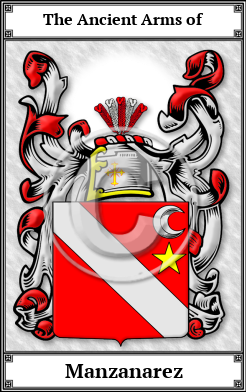 Manzanarez Family Crest Download (JPG)  Book Plated - 150 DPI